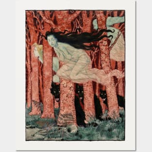 Three Women and Three wolves Posters and Art